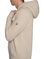 Wool Cashmere Blend Zip-Up Hoodie