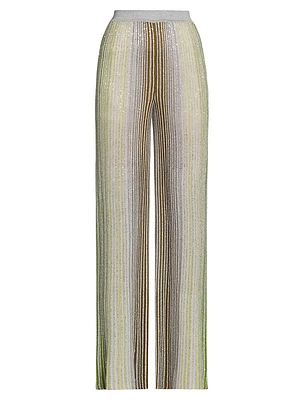 Sequined Pleated Trousers