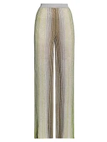 Sequined Pleated Trousers