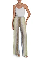 Sequined Pleated Trousers