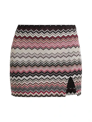 Zig Zag Knit Miniskirt