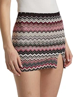 Zig Zag Knit Miniskirt