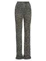 Space-Dyed Sequined Trousers