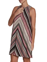 Zigzag Sleeveless A-Line Minidress