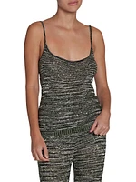 Metallic Knit Scoopneck Tank