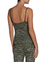 Metallic Knit Scoopneck Tank