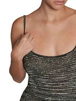 Metallic Knit Scoopneck Tank
