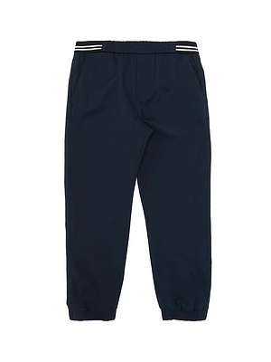 Little Boy's & Striped-Trim Cotton Pants