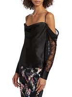 Zion Silk-Lace Off-The-Shoulder Top