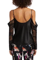 Zion Silk-Lace Off-The-Shoulder Top