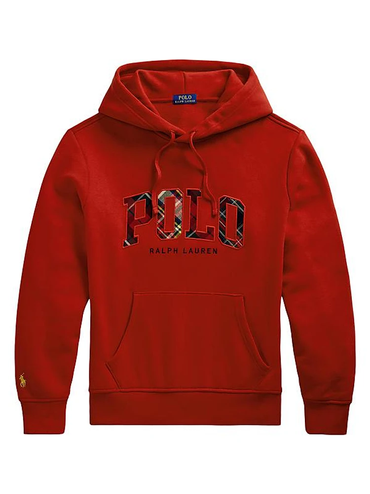 The RL Fleece Plaid-Logo Hoodie