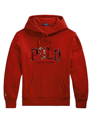 The RL Fleece Plaid-Logo Hoodie