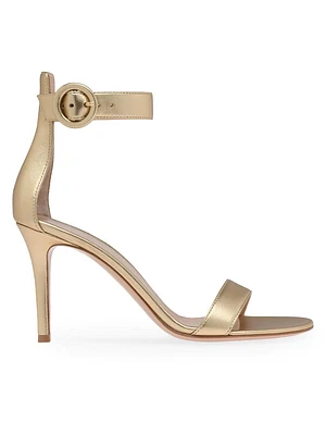 Portofino 85MM Metallic Leather Sandals