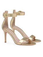 Portofino 85MM Metallic Leather Sandals