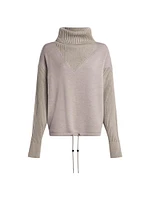 Hannah Rib-Knit Cowlneck Sweatshirt