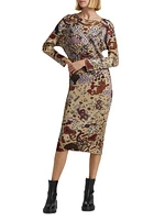 Interplanetary Printed Midi-Dress