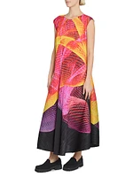 Spectrum Pleated Maxi Dress