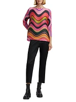 Warp Pleated Striped Top