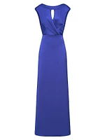 Zaria Satin Cowl Back Gown