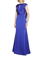 Zaria Satin Cowl Back Gown