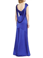 Zaria Satin Cowl Back Gown
