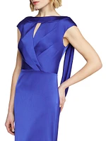 Zaria Satin Cowl Back Gown