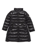 Little Girl's & Moka Long Down Coat