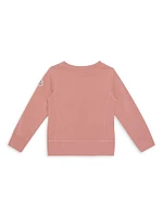 Little Girl's & Studded Moncler Logo Sweatshirt