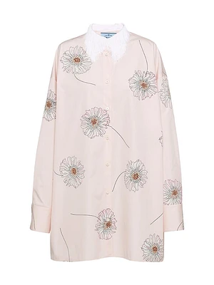 Printed Poplin Shirt Dress