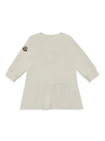 Baby Girl's & Little Embroidered logo Dress