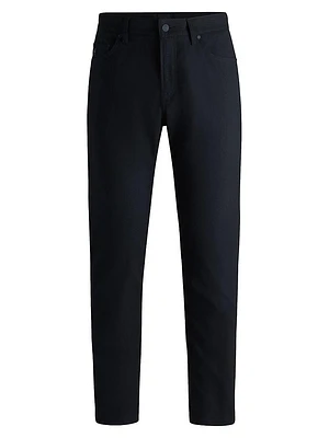 Casual Regular Fit Trousers Anti Wrinkle Twill