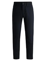 Casual Regular Fit Trousers Anti Wrinkle Twill