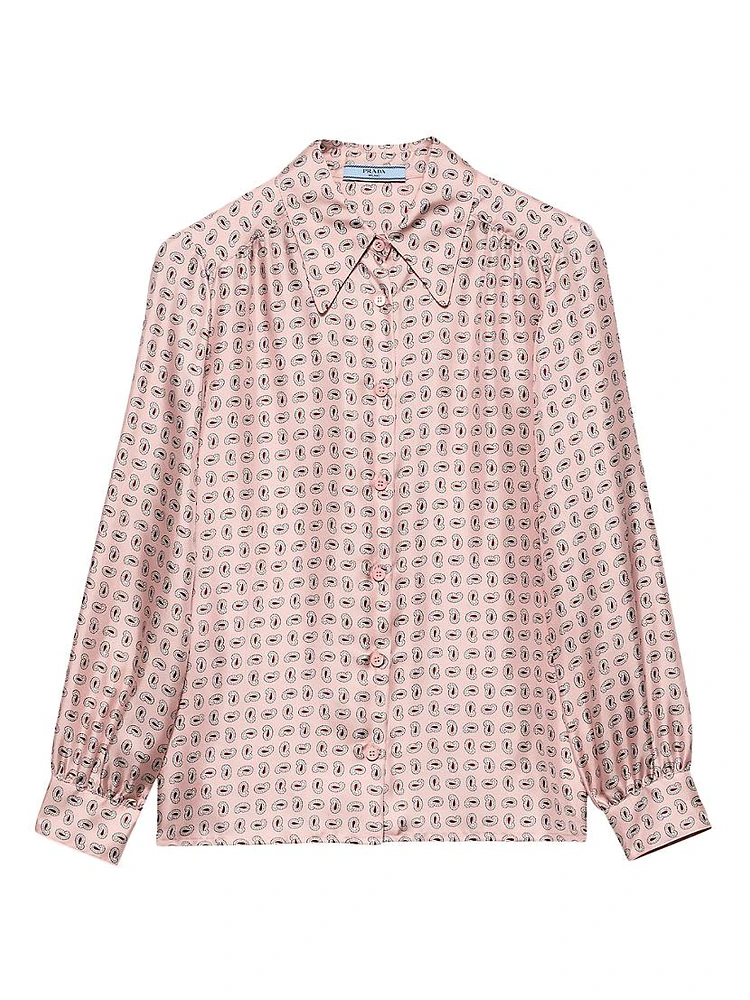 Printed Silk Twill Shirt