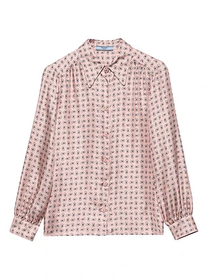 Printed Silk Twill Shirt