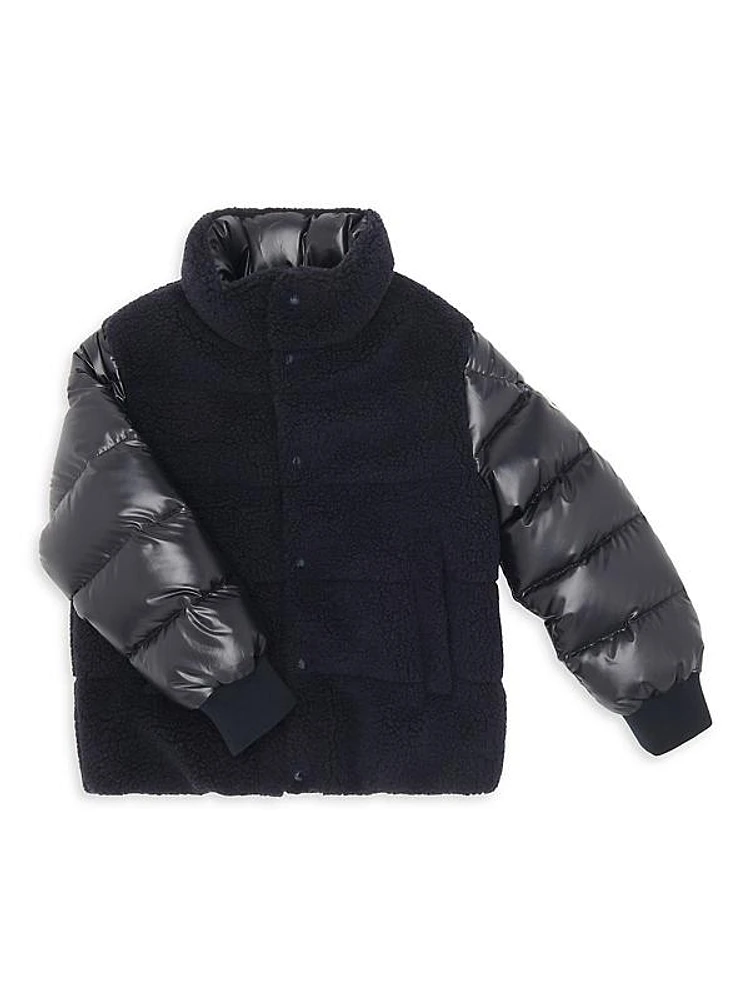 Little Boy's & Boy's Teddy Fleece Tyler Bomber Jacket