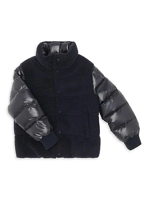 Little Boy's & Teddy Fleece Tyler Bomber Jacket