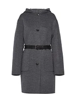 Single-Breasted Double Wool Coat