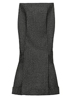 Mouliné Wool Midi-Skirt