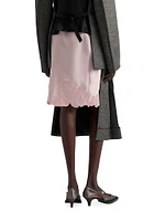 Mouliné Wool Midi-Skirt