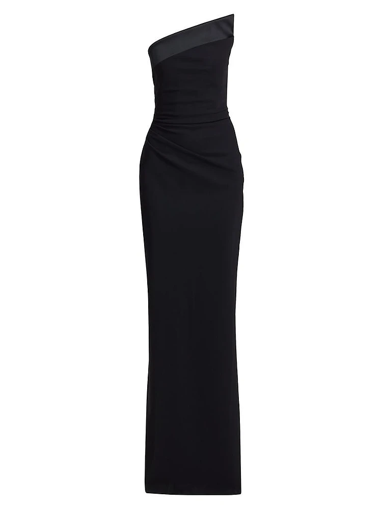 Tawia Asymmetric Strapless Gown