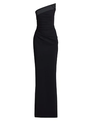 Tawia Asymmetric Strapless Gown