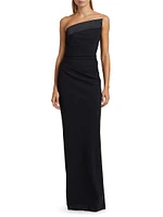 Tawia Asymmetric Strapless Gown