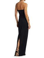 Tawia Asymmetric Strapless Gown