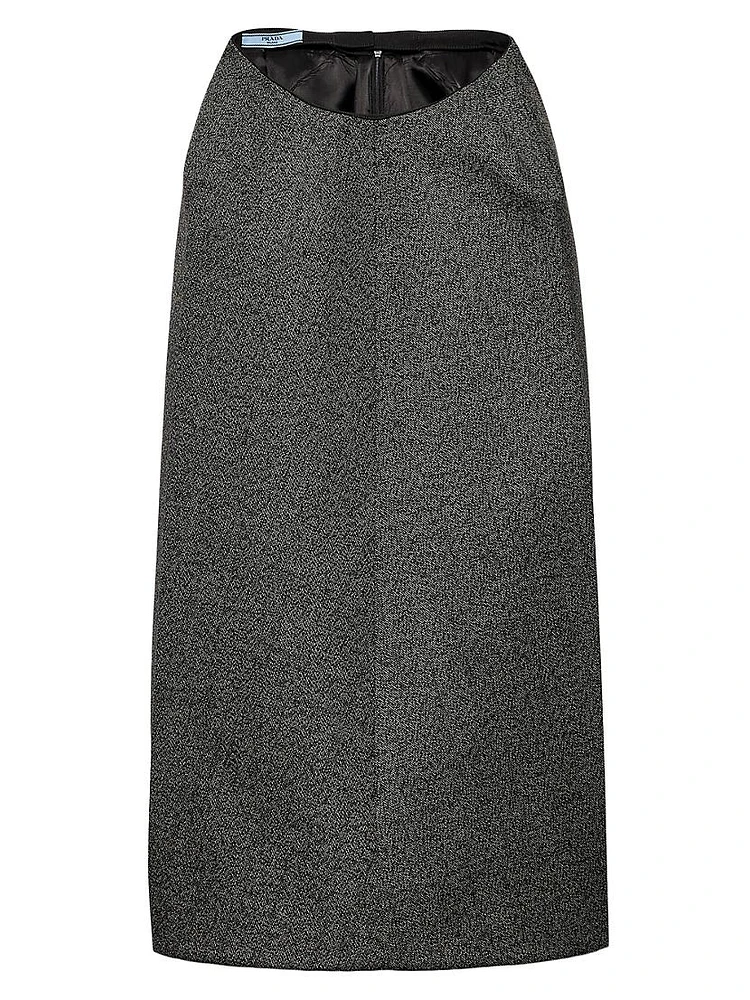 Mouliné Midi-Skirt