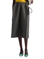 Mouliné Midi-Skirt