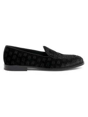 Suede Monogram Loafers
