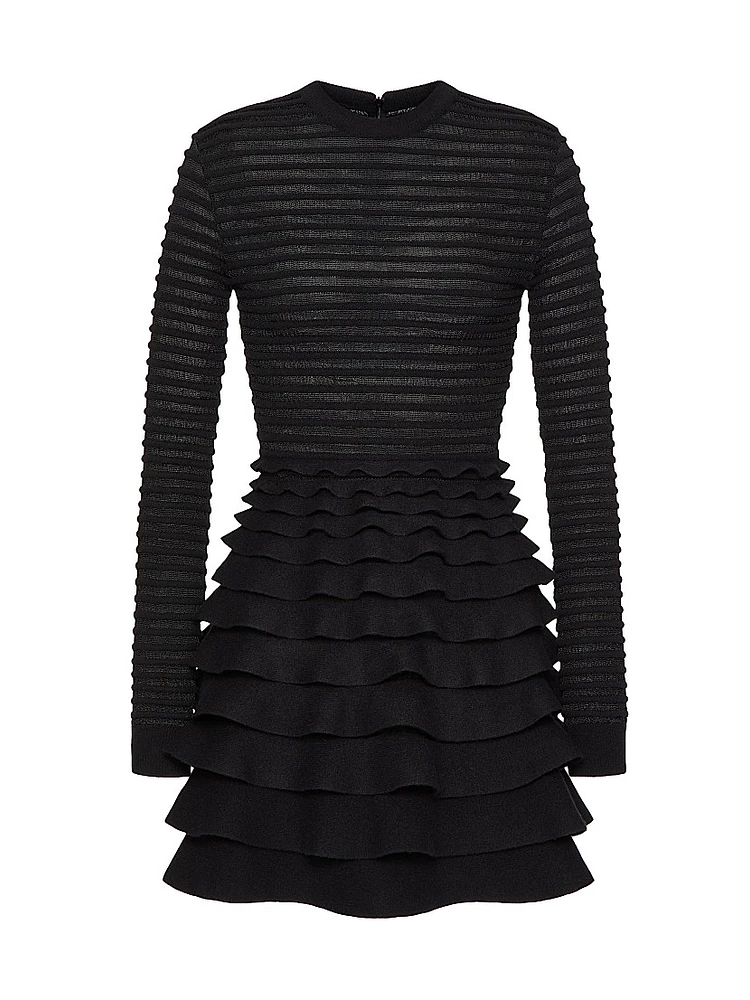 Short Viscose and Wool Dress