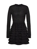 Short Viscose and Wool Dress