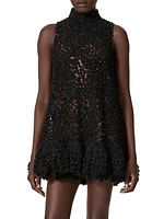 Tulle Illusione Embroidered Short Dress