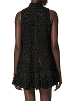 Tulle Illusione Embroidered Short Dress